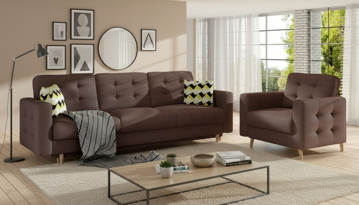 Divano Chesterfield imbottito 3+1 posti, divani imbottiti, divanetti, divani.
