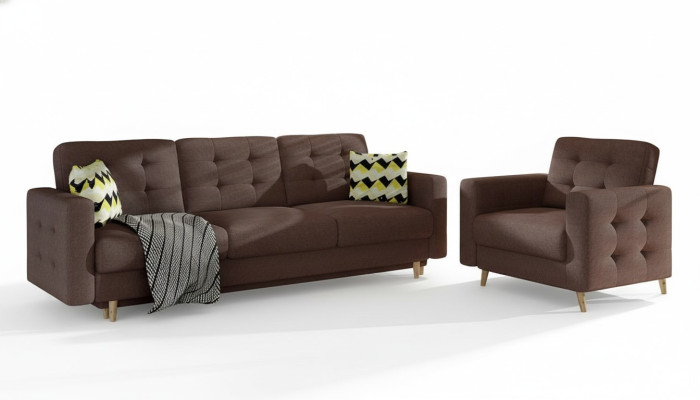 Divano Chesterfield imbottito 3+1 posti, divani imbottiti, divanetti, divani.