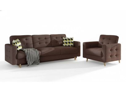 Divano Chesterfield imbottito 3+1 posti, divani imbottiti, divanetti, divani.