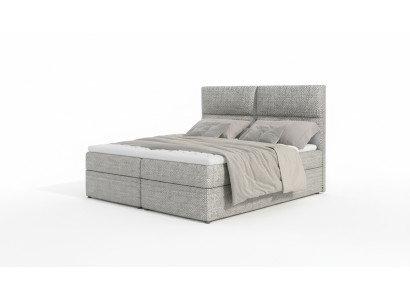 Lussuoso letto da camera da letto in design imbottito di lusso per arredamento di hotel doppio.