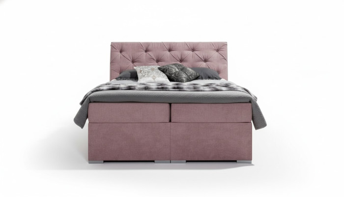Cassettone letto letto imbottito Chesterfield, letto matrimoniale Big XXL design nuovo.