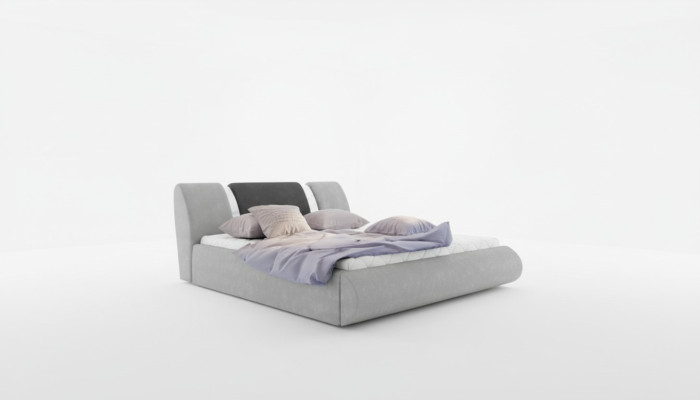 Lussuosa decorazione per letto da camera da letto, design imbottito 180x200 cm, letto doppio da hotel