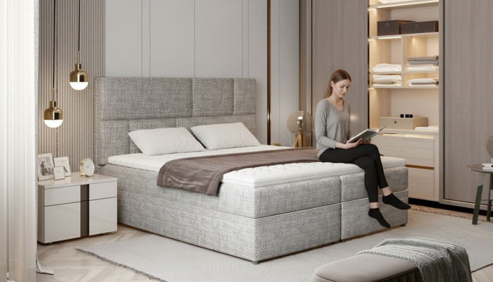 Lusso Designer Letto imbottito Letti Letto Designer Boxspring Tessile 180x200