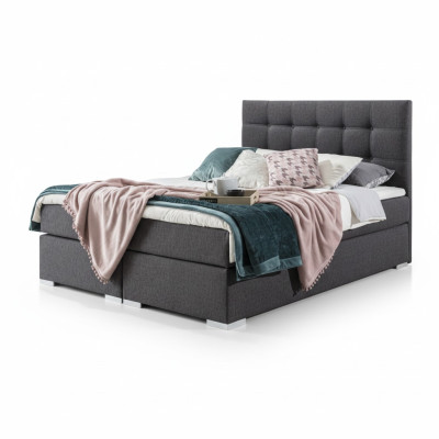Set completo di materasso e topper Letto boxspring Letti imbottiti in tessuto textile