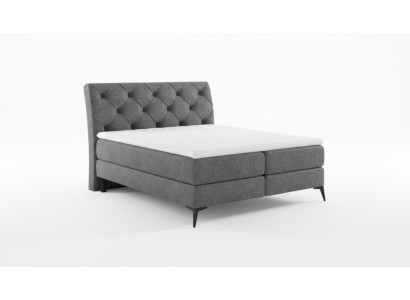 Chesterfield Letto imbottito doppio letto Letti Big XXL Designer di lusso in argento.