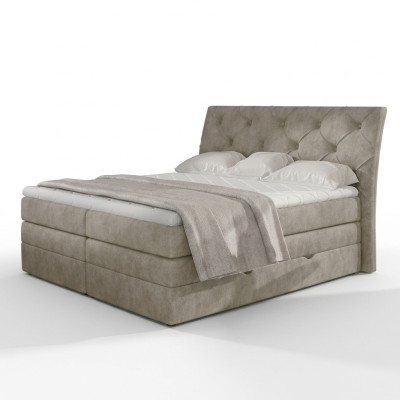 Camera da letto di lusso Letto Imbottito Chesterfield Boxspring Hotel di lusso a due letti