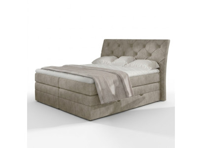 Camera da letto di lusso Letto Imbottito Chesterfield Boxspring Hotel di lusso a due letti