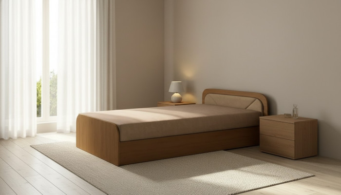 Camera per bambini Letto imbottito Letto Letti Legno Divano Letto Materasso 80x190 cm Nuovo