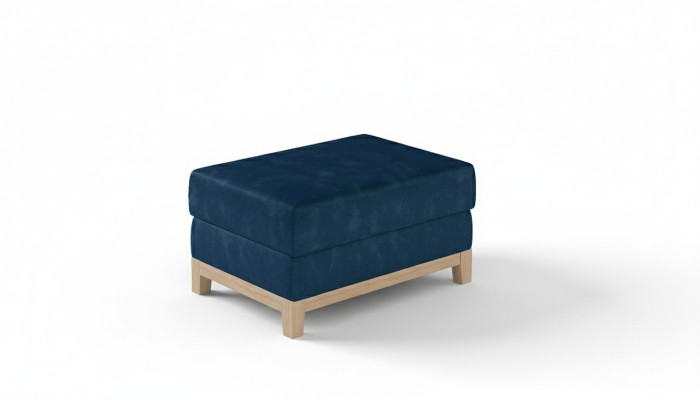 Design Pouf Poggiapiedi Pouf Ottomana Sedia Chaise Imbottita Pufa Blu