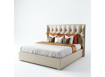 Letto matrimoniale design hotel di lusso per camera da letto 180/200x200cm in pelle