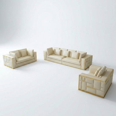 Divano per il soggiorno, set di design moderno, divano 3 posti + 2 posti + 1 posto.