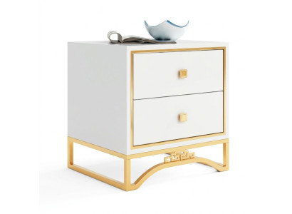 Tavolo comodino Divano Tavolino Tavolino da letto con cassetto Bianco