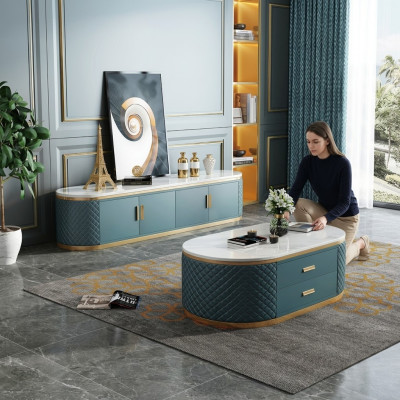Mobile basso credenza lato mobile soggiorno credenza tavolino da salotto set 2 pezzi.