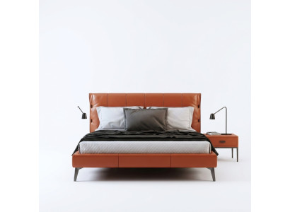 Letto matrimoniale Letto Letto coniugale Design di lusso Lusurioso Letto imbottito Letto di design Tessile