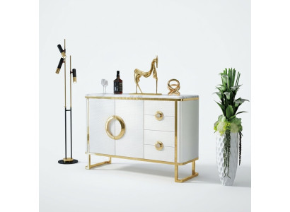 Nobile design cassettiera credenza Italiana credenze mobili bassi in pelle.