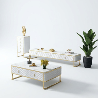 Couch tavolo caffè tavolini da salotto designer vetro marmo imitazione acciaio inossidabile