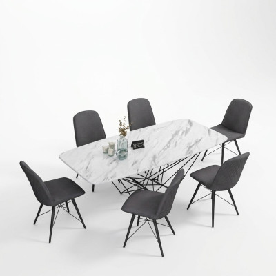 Design tavolo da pranzo in metallo Tavoli Ufficio Conferenza Sala da pranzo Zona pranzo