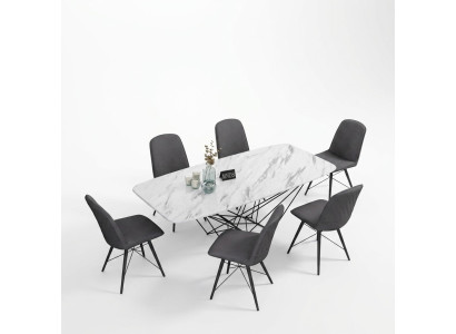 Design tavolo da pranzo in metallo Tavoli Ufficio Conferenza Sala da pranzo Zona pranzo