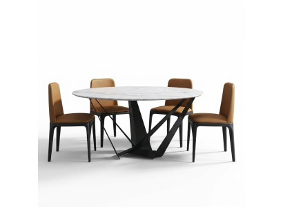 Tavolo da pranzo di lusso rotondo Tavoli da pranzo di design 130 cm Tavoli rotondi da conferenza