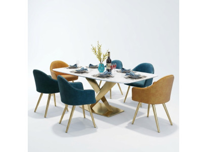Tavolo da pranzo Mobili da designer italiani Ufficio Conferenza Tavolo di lusso Metallo