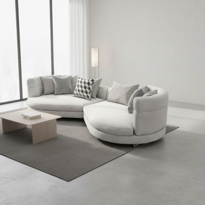 Divano rotondo extra large xxl 4 posti di lusso design italiano Divano rotondo di lusso divano imbottito.