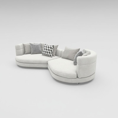 Divano rotondo extra large xxl 4 posti di lusso design italiano Divano rotondo di lusso divano imbottito.