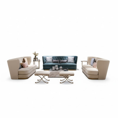 Set completo divano divano divano stile italiano 3+2+2 posti