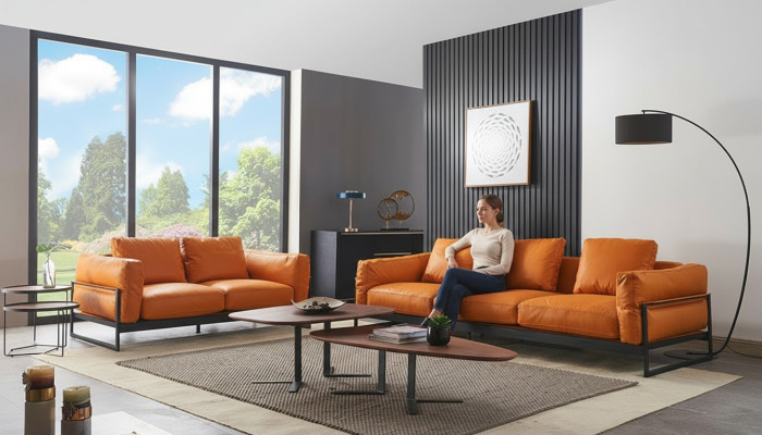Divano design Set di divani 3+2 posti Divano imbottito Set di mobili italiani
