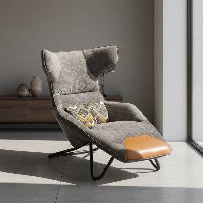 Poltrona Club Lounge designer divano televisivo sedia sedie imbottite arredamento sedute.