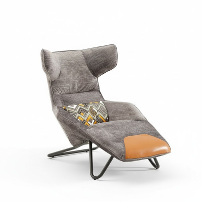 Poltrona Club Lounge designer divano televisivo sedia sedie imbottite arredamento sedute.