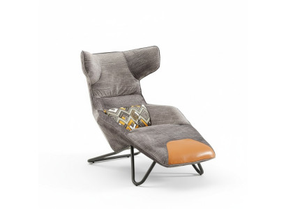 Poltrona Club Lounge designer divano televisivo sedia sedie imbottite arredamento sedute.