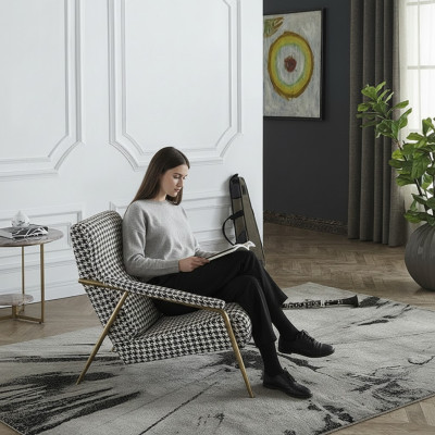 Poltrona Design Divano Divano Relax Tessuto Lounge Lusso Club TV Poltrona Sitzer
