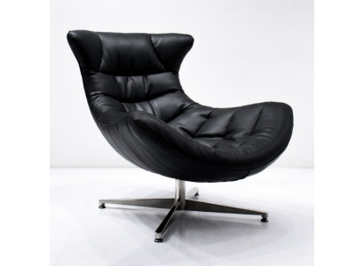Poltrona Design Divano Sofa Sedile Lounge Club Imbottito in Pelle di Lusso Sedia Relax