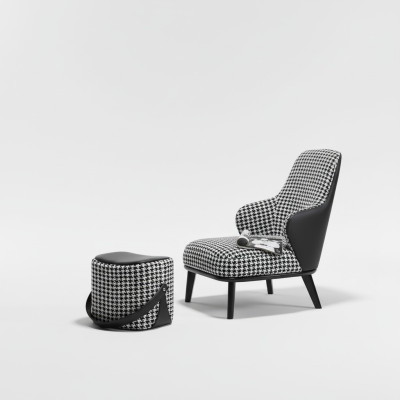 Poltrona Design Divano Sofa Relax Tessuto Lounge Lusso Club TV Poltrona Posti