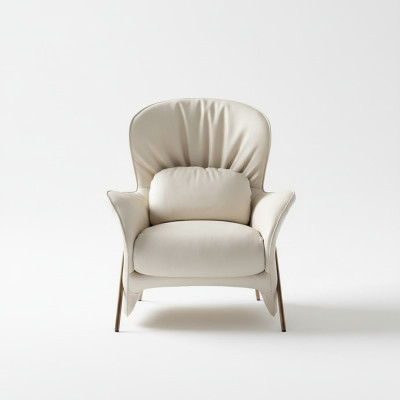 Sedia di lusso imbottita per cocktail relax lounge club sedie mobili design poltrona in pelle.