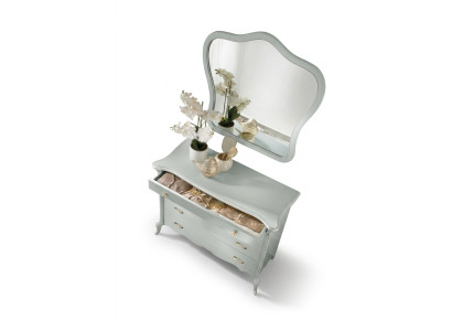 Comò con 4 cassetti, credenza bianca, mobiletto, credenza, comodini