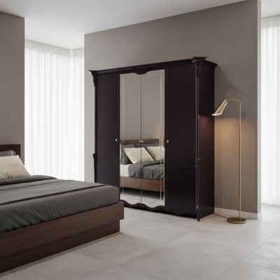 Splendido armadio con ante a specchio in pregiato design italiano.