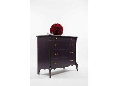 Comò con 4 cassetti credenza in legno mobile credenza comò viola