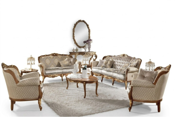 Divano barocco rococò classico a tre posti 3 posti divano imbottito divani couches