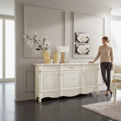 XXL Buffet Credenza Credenze Armadio Barocco Rococò Consolle Italia Mobili