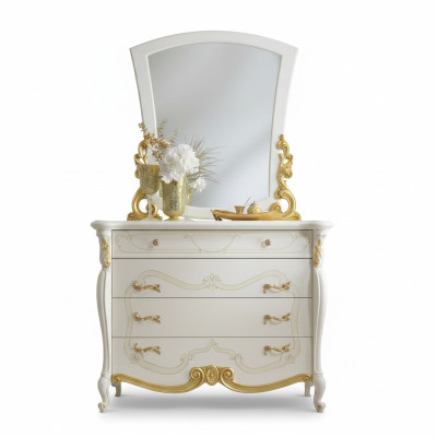 Stile elegante mobile camera da letto armadio cassettiera classico credenza con specchio
