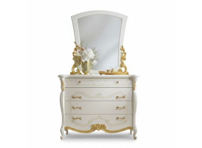 Stile elegante mobile camera da letto armadio cassettiera classico credenza con specchio