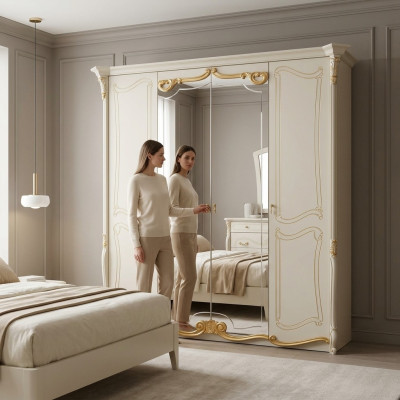 Armadio Abiti Armadi Design Specchio Mobili Arredamento Mobili Legno Nuovo