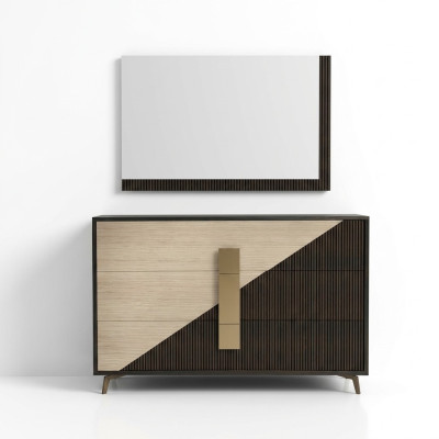 Design Comò Comodini in Legno Credenza Moderna Arredamento Sideboard Armadio Alto