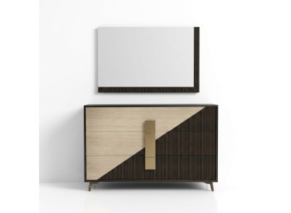 Design Comò Comodini in Legno Credenza Moderna Arredamento Sideboard Armadio Alto