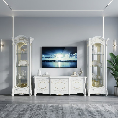 Mobili in stile italiano - Soggiorno 3 pezzi. Set Vetrina Soggiorno rtv xlmoebel ®