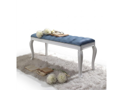 Chesterfield cuscino sedile Banco imbottito sedile poggiapiedi tessuto legno stile design