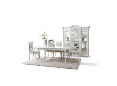 Set da pranzo classico Tavolo + 6 sedie Set tavoli Gruppo di sedie Tessuto