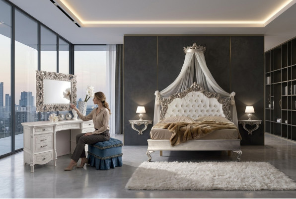 Letti Chesterfield di lusso, Letto reale Palazzo hotel Letto matrimoniale Italia