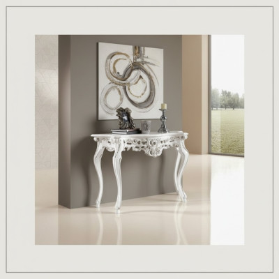 Tavolo console di lusso design abbinalo con tavoli in legno argento classico nuovo.